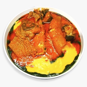 Abula(Ewedu, Gbegiri & Buka Stew)